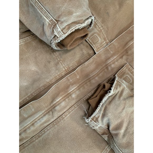 Carhartt Men Vintage C26 BRN 2XL Regular Barn Coat Tan Brown Quilted Arctic Togg - Picture 4 of 16